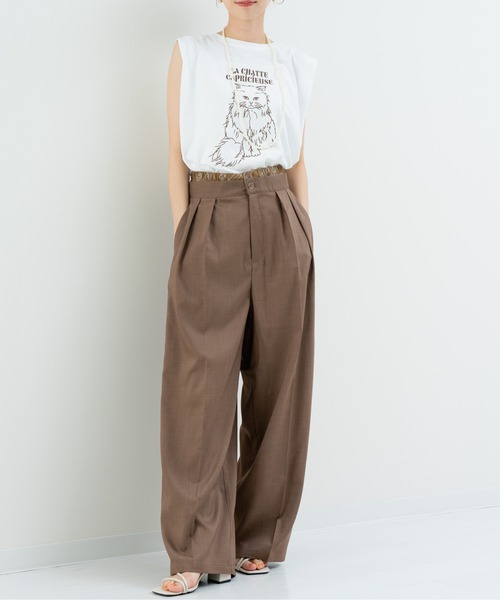 refinedworks(リファインドワークス)の「【refinedworks】アニマルプリント の ノースリーブトップス(Tシャツ/カットソー・レディース・ブラウン/チャコールグレー/ブラック・FREE)」の16枚目の写真