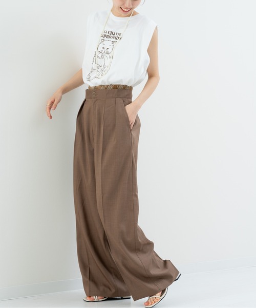 refinedworks(リファインドワークス)の「【refinedworks】アニマルプリント の ノースリーブトップス(Tシャツ/カットソー・レディース・ブラウン/チャコールグレー/ブラック・FREE)」の17枚目の写真