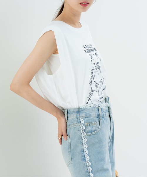 refinedworks(リファインドワークス)の「【refinedworks】アニマルプリント の ノースリーブトップス(Tシャツ/カットソー・レディース・ブラウン/チャコールグレー/ブラック・FREE)」の12枚目の写真