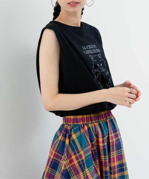 refinedworks(リファインドワークス)の「【refinedworks】アニマルプリント の ノースリーブトップス(Tシャツ/カットソー・レディース・ブラウン/チャコールグレー/ブラック・FREE)」の8枚目の写真