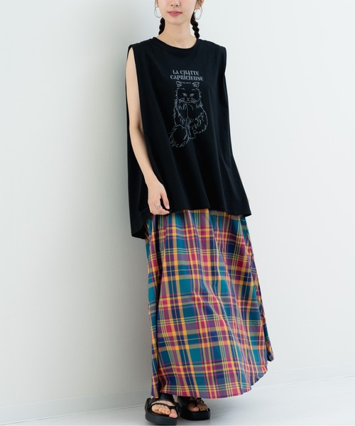 refinedworks(リファインドワークス)の「【refinedworks】アニマルプリント の ノースリーブトップス(Tシャツ/カットソー・レディース・ブラウン/チャコールグレー/ブラック・FREE)」の21枚目の写真