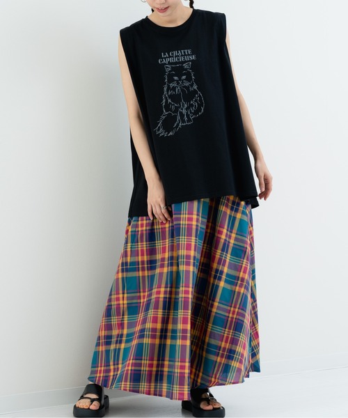 refinedworks(リファインドワークス)の「【refinedworks】アニマルプリント の ノースリーブトップス(Tシャツ/カットソー・レディース・ブラウン/チャコールグレー/ブラック・FREE)」の22枚目の写真