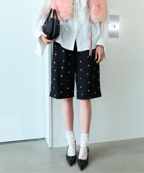 25AW PRE-ORDER】Sequin Flower Shorts/スパンコールフラワー 25AW PRE-ORDER】Sequin Flower Shorts/スパンコールフラワー