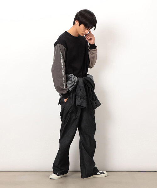 Purple&Yellow（パープルアンドイエロー）の「ライトオンスデニムツナギ（サロペット/オーバーオール・メンズ・ブラック/ワンウォッシュ・SMALL/MEDIUM/LARGE）」の9枚目の写真