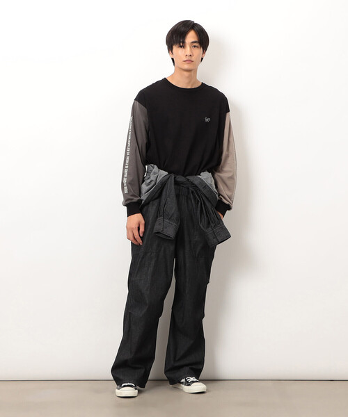 Purple&Yellow（パープルアンドイエロー）の「ライトオンスデニムツナギ（サロペット/オーバーオール・メンズ・ブラック/ワンウォッシュ・SMALL/MEDIUM/LARGE）」の15枚目の写真