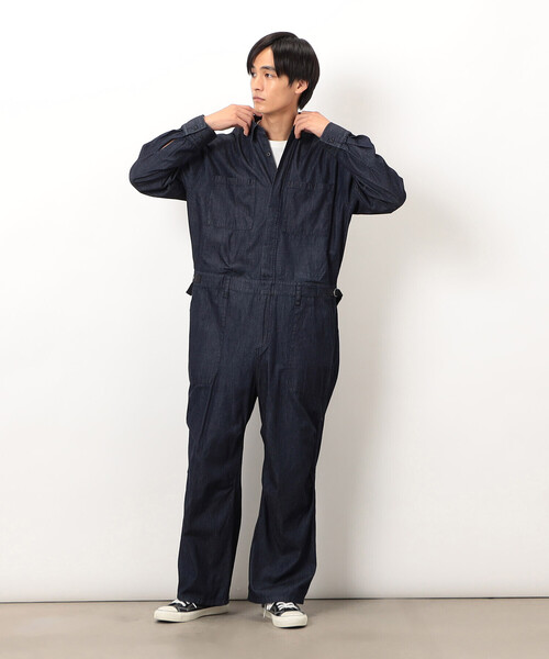 Purple&Yellow（パープルアンドイエロー）の「ライトオンスデニムツナギ（サロペット/オーバーオール・メンズ・ブラック/ワンウォッシュ・SMALL/MEDIUM/LARGE）」の4枚目の写真