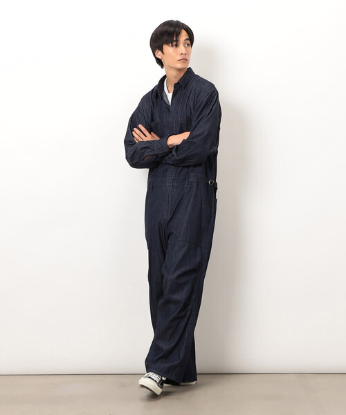 Purple&Yellow（パープルアンドイエロー）の「ライトオンスデニムツナギ（サロペット/オーバーオール・メンズ・ブラック/ワンウォッシュ・SMALL/MEDIUM/LARGE）」の20枚目の写真