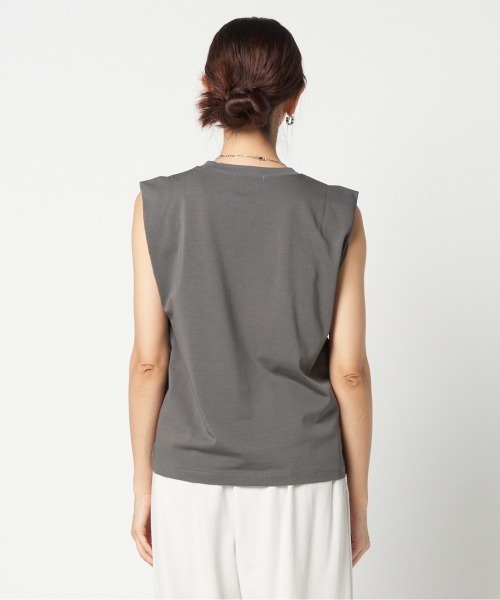 HELIOPOLE(エリオポール)の「SHOULDER TUCK TEE(Tシャツ/カットソー・レディース・ブラック/ホワイト/グレー・38)」の8枚目の写真
