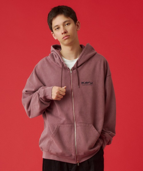 KAVU(カブー)の「KAVU/カブー Sunburn Zip Parka/サンバーンジップパーカー(パーカー・メンズ・ネイビー/ブラック/バーガンディー・MEDIUM/X-LARGE/LARGE)」の3枚目の写真