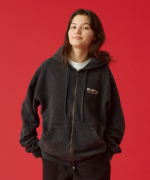 KAVU(カブー)の「KAVU/カブー Sunburn Zip Parka/サンバーンジップパーカー(パーカー・メンズ・ネイビー/ブラック/バーガンディー・MEDIUM/X-LARGE/LARGE)」の2枚目の写真