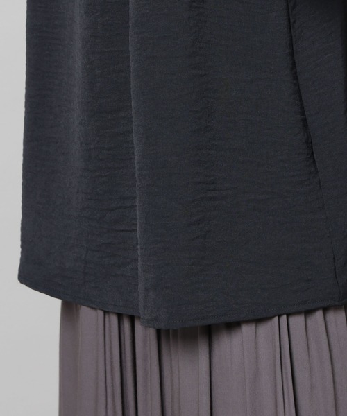 NANO universe（ナノユニバース）の「フリルスリーブブラウス(セットアップ可)（シャツ/ブラウス・レディース・ブラック/ベージュ/ブルー・FREE）」の6枚目の写真