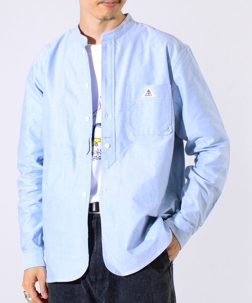 GEVACO（ゲバコ）の「【シーズンレス】【GEVACO】オックスバンドカラーシャツ（シャツ/ブラウス・メンズ・ホワイト/グレー系その他/ブルー/ブラウン系その他・M/L）」の4枚目の写真