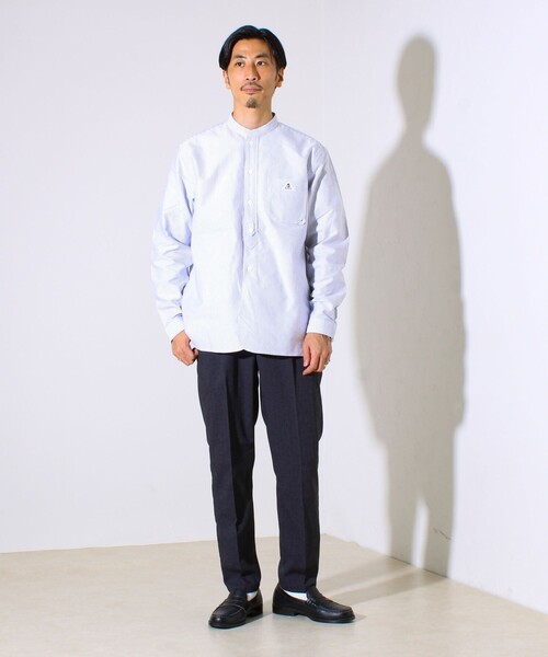 GEVACO（ゲバコ）の「【シーズンレス】【GEVACO】オックスバンドカラーシャツ（シャツ/ブラウス・メンズ・ホワイト/グレー系その他/ブルー/ブラウン系その他・M/L）」の5枚目の写真