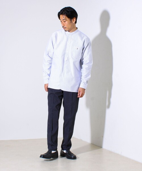 GEVACO（ゲバコ）の「【シーズンレス】【GEVACO】オックスバンドカラーシャツ（シャツ/ブラウス・メンズ・ホワイト/グレー系その他/ブルー/ブラウン系その他・M/L）」の6枚目の写真