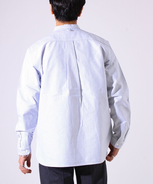 GEVACO（ゲバコ）の「【シーズンレス】【GEVACO】オックスバンドカラーシャツ（シャツ/ブラウス・メンズ・ホワイト/グレー系その他/ブルー/ブラウン系その他・M/L）」の9枚目の写真