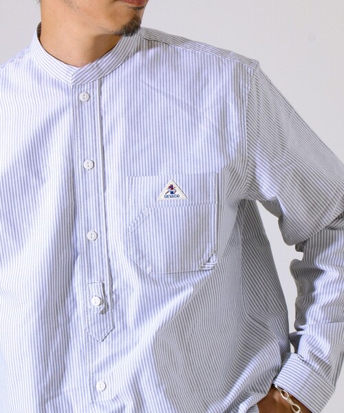 GEVACO（ゲバコ）の「【シーズンレス】【GEVACO】オックスバンドカラーシャツ（シャツ/ブラウス・メンズ・ホワイト/グレー系その他/ブルー/ブラウン系その他・M/L）」の13枚目の写真