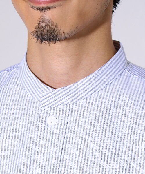 GEVACO（ゲバコ）の「【シーズンレス】【GEVACO】オックスバンドカラーシャツ（シャツ/ブラウス・メンズ・ホワイト/グレー系その他/ブルー/ブラウン系その他・M/L）」の14枚目の写真
