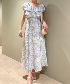 大幅値下げ！【新品未使用タグ付き】ラッフルカラープリントワンピース サイズ1 ラッフルカラープリントワンピース