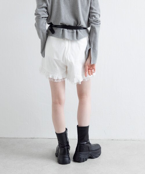 Kastane（カスタネ）の「ダブルフリルショートパンツ（その他パンツ・レディース・ネイビー/オフホワイト・FREE）」の15枚目の写真