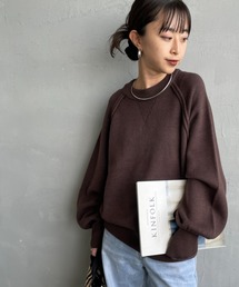 nenom（ネノム）の「[nenom/ネノム] スウェットライクニットプルオーバー（ニット/セーター）」