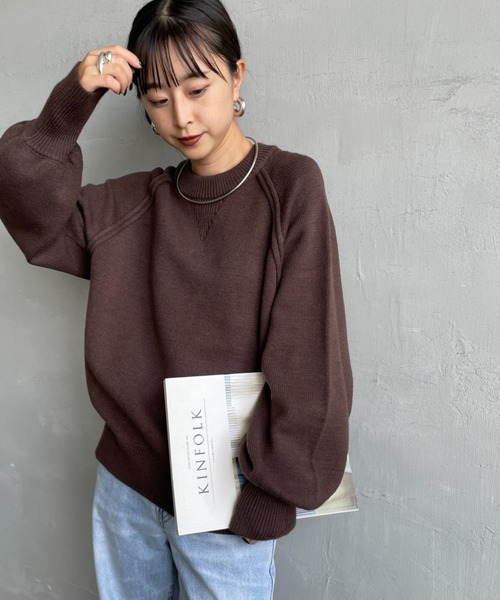 NAPTIME ニットプルオーバー グレー Lサイズ NAPTIME ニットプル