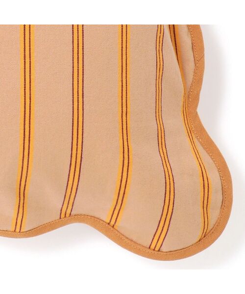 セール】ストライプウェーブ クッションカバー 45×45 ベージュ（022