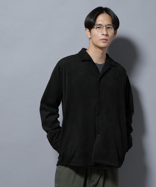 NANO universe(ナノユニバース)の「フェイクスエードシャツ 長袖(シャツ/ブラウス・メンズ・ブラック/チャコール/グレー系その他4・L/M/S/XL)」の2枚目の写真