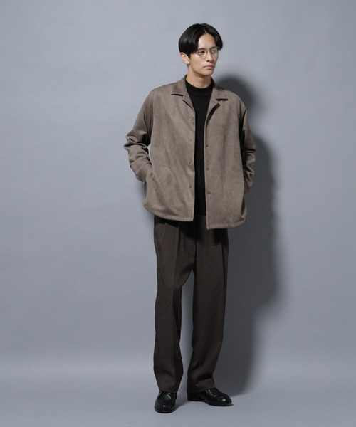 NANO universe(ナノユニバース)の「フェイクスエードシャツ 長袖(シャツ/ブラウス・メンズ・ブラック/チャコール/グレー系その他4・L/M/S/XL)」の7枚目の写真