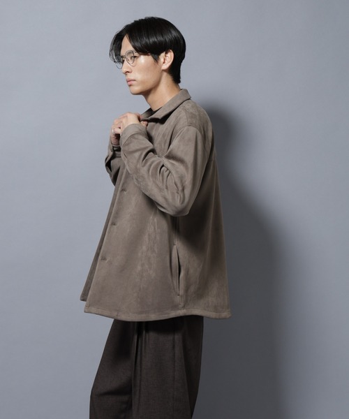 NANO universe(ナノユニバース)の「フェイクスエードシャツ 長袖(シャツ/ブラウス・メンズ・ブラック/チャコール/グレー系その他4・L/M/S/XL)」の5枚目の写真