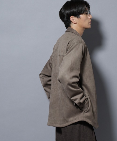 NANO universe(ナノユニバース)の「フェイクスエードシャツ 長袖(シャツ/ブラウス・メンズ・ブラック/チャコール/グレー系その他4・L/M/S/XL)」の6枚目の写真