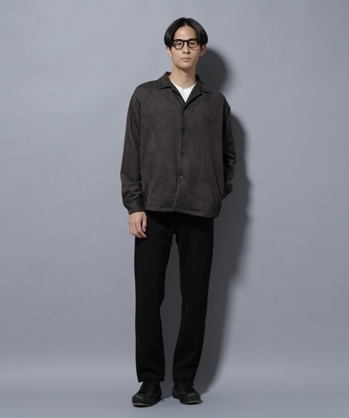 NANO universe(ナノユニバース)の「フェイクスエードシャツ 長袖(シャツ/ブラウス・メンズ・ブラック/チャコール/グレー系その他4・L/M/S/XL)」の15枚目の写真