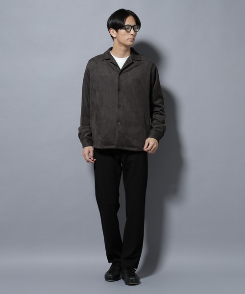 NANO universe(ナノユニバース)の「フェイクスエードシャツ 長袖(シャツ/ブラウス・メンズ・ブラック/チャコール/グレー系その他4・L/M/S/XL)」の14枚目の写真