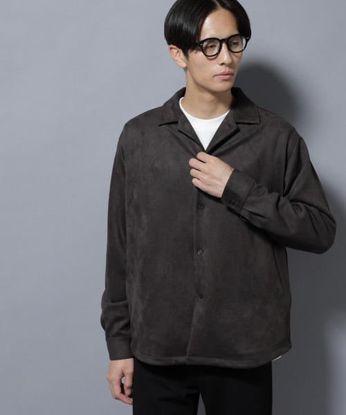 NANO universe(ナノユニバース)の「フェイクスエードシャツ 長袖(シャツ/ブラウス・メンズ・ブラック/チャコール/グレー系その他4・L/M/S/XL)」の11枚目の写真