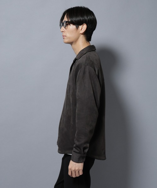 NANO universe(ナノユニバース)の「フェイクスエードシャツ 長袖(シャツ/ブラウス・メンズ・ブラック/チャコール/グレー系その他4・L/M/S/XL)」の13枚目の写真