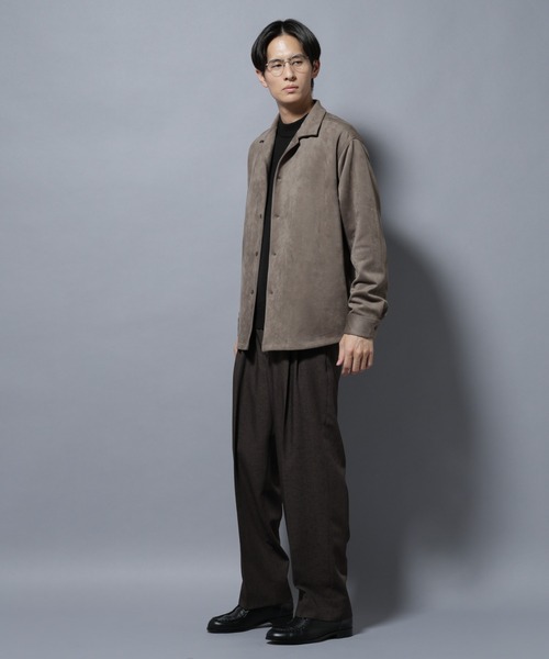 NANO universe(ナノユニバース)の「フェイクスエードシャツ 長袖(シャツ/ブラウス・メンズ・ブラック/チャコール/グレー系その他4・L/M/S/XL)」の8枚目の写真