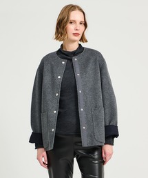 【somnさま専用】エストネーション　ノーカラーコート　ウールジャケット ESTNATION｜エストネーションのノーカラーコート通販 - ZOZOTOWN