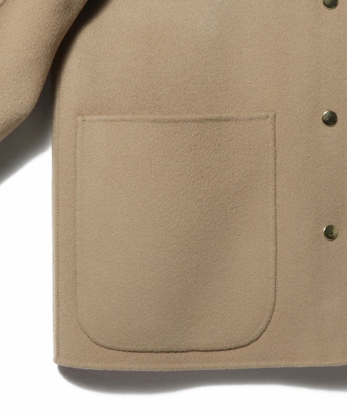 ESTNATION（エストネーション）の「ESTNATION / リバーシブル ショートコート（ノーカラーコート・レディース・キャメル/グレー・36/38）」の11枚目の写真