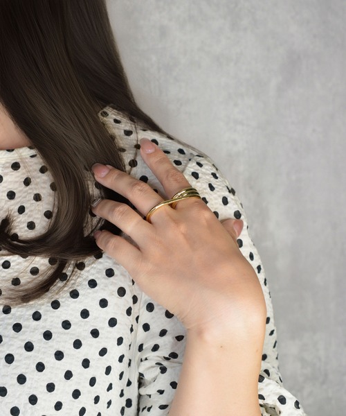 BROTHERHOOD(ブラザーフッド)の「【earyear】Layered Path Double Finger Ring(リング・レディース・ゴールド/シルバー・FREE)」の13枚目の写真