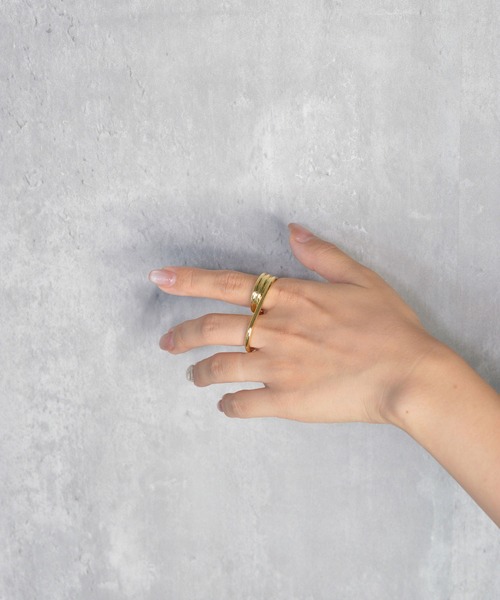 BROTHERHOOD(ブラザーフッド)の「【earyear】Layered Path Double Finger Ring(リング・レディース・ゴールド/シルバー・FREE)」の14枚目の写真