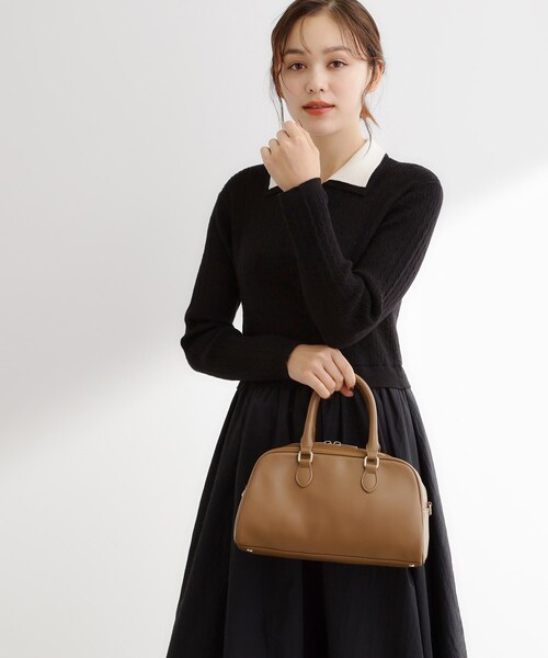 grove(グローブ)の「スクエアシック2WAYボストン(ボストンバッグ・レディース・ブラック/ブラウン系/ブラウン系その他・00)」の6枚目の写真