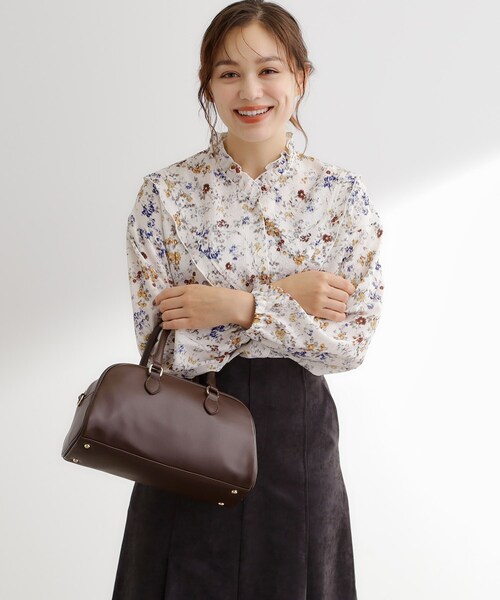 grove(グローブ)の「スクエアシック2WAYボストン(ボストンバッグ・レディース・ブラック/ブラウン系/ブラウン系その他・00)」の9枚目の写真