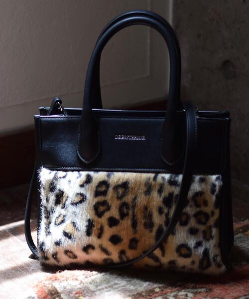 DRESSTERIOR（ドレステリア）の「【CLASSY.12月号掲載】フェイクファーコンビリサイクルレザートートバッグ（トートバッグ・レディース・ベージュ系その他/ブラック・00）」の5枚目の写真