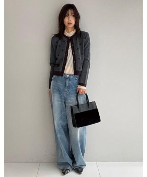 DRESSTERIOR（ドレステリア）の「【CLASSY.12月号掲載】フェイクファーコンビリサイクルレザートートバッグ（トートバッグ・レディース・ベージュ系その他/ブラック・00）」の9枚目の写真