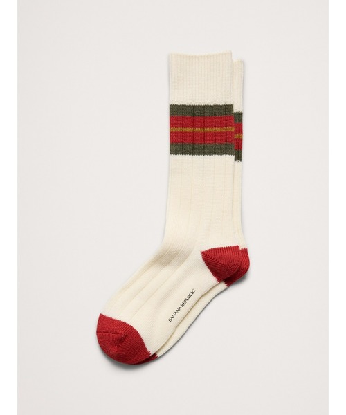 Banana Republic（バナナリパブリック）の「ブリーズ メリノ ソックス（ソックス/靴下・メンズ・バーガンディー/カーキ/オフホワイト・ONE SIZE）」の2枚目の写真