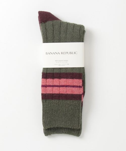Banana Republic（バナナリパブリック）の「ブリーズ メリノ ソックス（ソックス/靴下・メンズ・バーガンディー/カーキ/オフホワイト・ONE SIZE）」の4枚目の写真