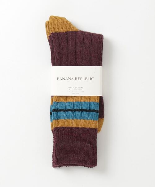 Banana Republic（バナナリパブリック）の「ブリーズ メリノ ソックス（ソックス/靴下・メンズ・バーガンディー/カーキ/オフホワイト・ONE SIZE）」の5枚目の写真