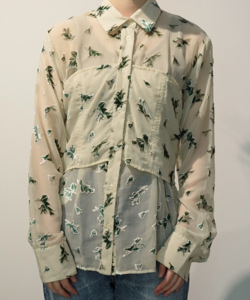 CLANE（クラネ）の「CLANE FLOWER OPAL BISTIER SHIRTS（シャツ
