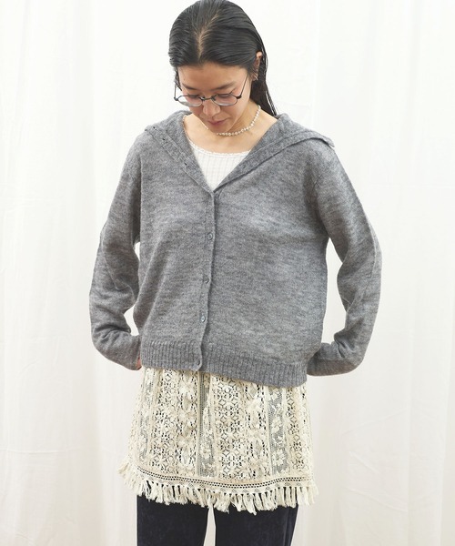 fig Ｌondon（フィグロンドン）の「_Carol apron（スカート・レディース・ブラック/アイボリー・FREE）」の3枚目の写真