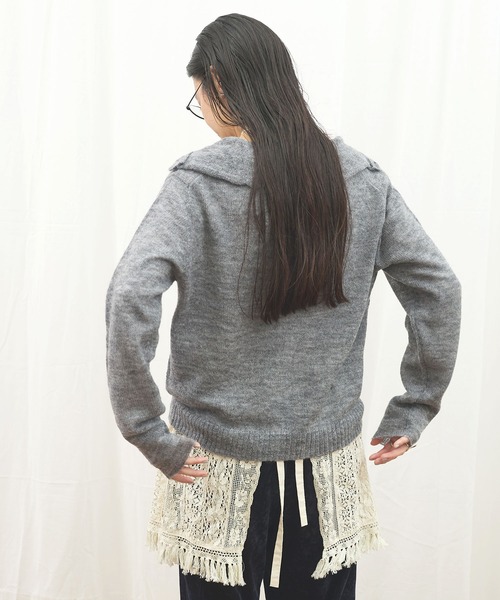 fig Ｌondon（フィグロンドン）の「_Carol apron（スカート・レディース・ブラック/アイボリー・FREE）」の9枚目の写真