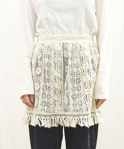 fig Ｌondon（フィグロンドン）の「_Carol apron（スカート・レディース・ブラック/アイボリー・FREE）」の6枚目の写真